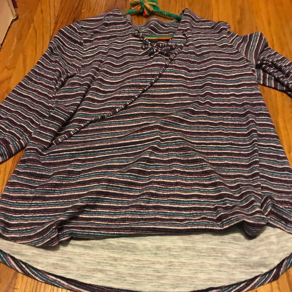 A striped long sleeve shirt